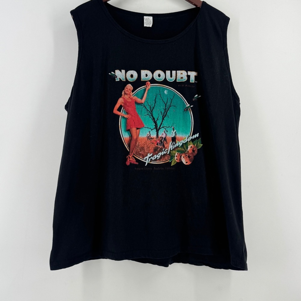 No Doubt Tragic Kingdom Graphic Tank Top‎ Black XXL Gwen Stefani Band Shirt 0629